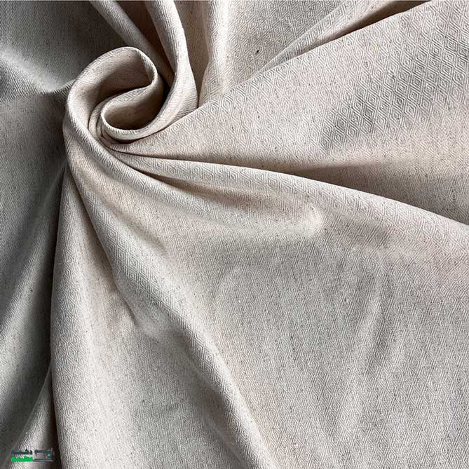 پارچه لینن ژاکارد طرح نچرال لوزی شکل