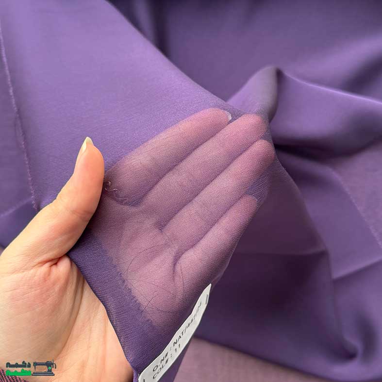 پارچه حریر ملانژ بنفش